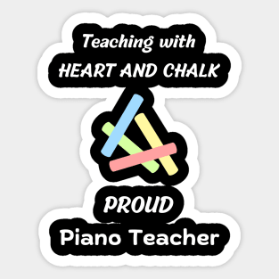 piano teacher gift - design for piano instructors and piano keyboard teacher musician Sticker